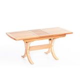 Lotus 120(+40)x80 Cm İroko Dikdörtgen Bahçe Balkon Masası Tik