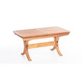 Lotus 160(+50)x90 Cm İroko Dikdörtgen Bahçe Balkon Masası Tik