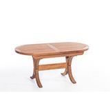 Lotus 170(+40)x90 Cm Açılabilir İroko Bahçe Balkon Masası Tik