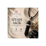 Lotus Atölye ve İyi Yaşam Merkezi Crystal Point Doğal Taş Kolye – %100 Doğal Pembe Kuvars, Sodalit, Aventurin, Siyah Akik, Kaplan Gözü & Picasso Jasper