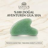 Lotus Atölye ve İyi Yaşam Merkezi 💎 Premium Doğal Taş Gua Sha Masaj Taşı – Brezilya - Ametist, Aventurin & Pembe Kuvars - Yeşil