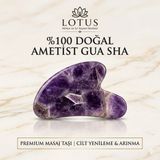 Lotus Atölye ve İyi Yaşam Merkezi 💎 Premium Doğal Taş Gua Sha Masaj Taşı – Brezilya - Ametist, Aventurin & Pembe Kuvars