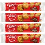 Lotus Biscoff Çikolata Kremalı Bisküvi 150 gr 4 Adet Sandviç Atıştırmalık İçin Lezzetli