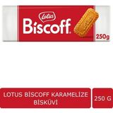 Lotus Biscoff Karamelize Bisküvi 250 g Şeker ve Baharatlı Gevrek Doku Belçika Üretimi Tekli Paket