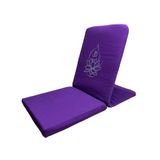 Lotus Çiçeği Baskılı Meditasyon Sandalyesi, Backjack, Sırt Destekli Yer Minderi (Mor)