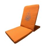 Lotus Çiçeği Baskılı Meditasyon Sandalyesi, Backjack, Sırt Destekli Yer Minderi (Turuncu)