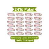 Lotus Çiçeği Kokulu Islak Mendil 1728 Yaprak (24x72 Koli - Yumuşak Dokulu %0 Alkol