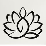 Lotus Çiçeği Metal Duvar Sanatı, Ev Dekorasyonu, Yoga Dekoru, Metal Tabela (30 inç G x 24 inç Y / 75 x 61 cm)