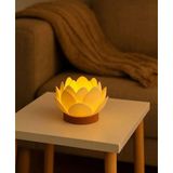 Lotus Çiçeği Tasarımlı Dekoratif Plastik Led Mumluk Tealight - Sıcak ve Zarif Işık 2 ADET