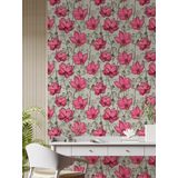 Lotus Çiçekleri Duvar Kağıdı, Kendinden Yapışkanlı Çok Amaçlı PVC Folyo, DIY Duvar Kağıdı (66x330 cm)