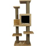 Lotus Furniture Pet Series Zürih Tırmalamalı Saman Rengi Kedi Evi