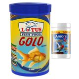 Lotus Gold Natural 1000ml, Goldy Mix Granules 125 ml Japon Balığı Yemi