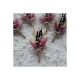 Lotus Hediye PEMBE KUŞ OTLU DAMAT YAKA ÇİÇEĞİ SADIÇ YAKA İĞNESİ
