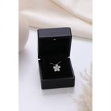LOTUS JW Işıklı Kolye Kutulu Gümüş Plumeria Çiçeği Kolye | 925 Ayar Gümüş Kolye