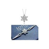 LOTUS JW Lotus Çiçeği Bileklik Ve Kolye Seti | 925 Ayar Gümüş Set