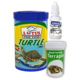 Lotus Kaplumbaga Yemi 1000Ml, Terrapin 100 Ml Turtle Sticks, Multivitamin Seti