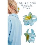 Lotus Mandal Sac Tokası Akrılık Parlak (Mavı)