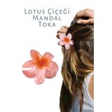 Lotus Mandal Sac Tokası Akrılık Parlak (Somon)