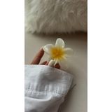 Lotus Mandal Toka Mandal Saç Tokası Kadın Saç Tokası - Aksesuarı Beyaz - Sarı