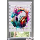 Lotus Müzik Zebra Stor Perde - Çocuk Odası - Anasınıfı - Genç Odası - Salon - Müzik