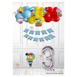 LOTUS PARTY 3 Yaş Lisanslı Kral Şakir Doğum Günü Parti Seti Kral Şakir Folyo Balon Kral Şakir Özel Kesim Süsleri