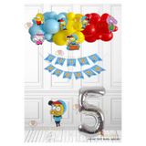 LOTUS PARTY 5 Yaş Lisanslı Kral Şakir Doğum Günü Parti Seti Kral Şakir Folyo Balon Kral Şakir Özel Kesim Süsleri