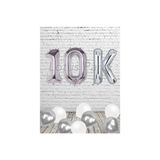 LOTUS PARTY INFLUENCER Takipçi Sayısı Kutlama Folyo Balon Seti 10 K Folyo Balon Gümüş Renk