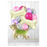 LOTUS PARTY Köpek Folyo Balonlu Happy Birthday Yazılı Köpek Folyo Balon - Kemik Folyo Balon - Pati Baskılı Balon