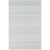 Lotus Plus 08582A Beyaz Halı Bej Kilim Desenli Modern Ince Akrilik Tozuaz Salon Halısı Yatak Odası 240 X 340 Beyaz