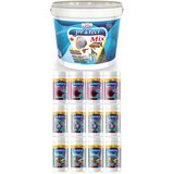 Lotus Protect Mix 2.4Kg Pro Chips 48-Protein Pre Biyotik Kova Balik Yemi,Betta-Goldy-Tropical- 4X125ml