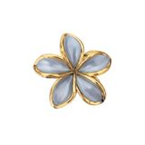 Lotus Saç Tokası – Büyük Boy 8 cm, Tekli Saç Tokası, Lotus Çiçeği Tasarımı (Gri)