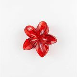 Lotus Saç Tokası – Büyük Boy 8 cm, Tekli Saç Tokası, Lotus Çiçeği Tasarımı (Kırmızı)