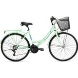 LOTUS ŞEHİR BİSİKLETİ 44 CM V 26 JANT 21 VİTES MİNT YEŞİL BEYAZ
