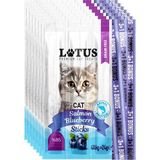 Lotus Somonlu Yaban Mersini 7 Adet 4lü Leziz Kedi Sticks Salmon Ödül Çubukları %85 Et ve Türevleri