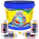 Lotus Tropical Mix 3kg Kova Lepistes Melek Moli Canlı Doğuran Balık Yemi, Betta Granules 4x125ML Kutu