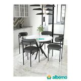 Lotus Yuvarlak Mutfak Salon Cafe Restoran Masa Sandalye Takımı 4+1