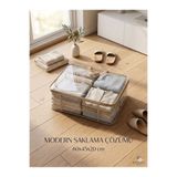 LOTUSEIN Hurç 45x60x20 Şeffaf Baza Çekyat Altı Saklama Hurcu Battaniye & Yorgan & Kıyafet Rutubet Güve Yapmaz