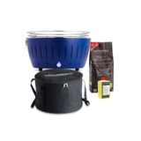 LOTUSGRILL Xl Kömürlü Dumansız Mangal Mavi Set ( Çanta 2,5kg Kömür Yakıt Jeli )
