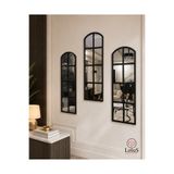 LotusLazer Tasarım 3'lü Aynalı Pleksi Duvar Dekoru Seti 70x30 cm Modern Dekoratif Duvar Aynası