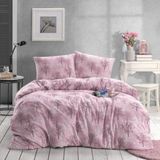 lotusline Home Pudra Ağaç Desen Çift Kişilik Lüks Pamuklu Nevresim Takımı - Seti - Pembe - 200 x 200 cm
