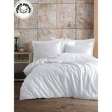 lotusline Home Ranforce Lüks Pamuklu Çift Kişilik Nevresim Takımı - Beyaz - 200 x 220 cm