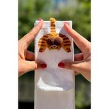 Lou Socks Unisex Kahverengi Ponponlu Kedi Desenli Soket Çorap - 35 - 40