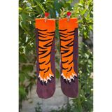 Lou Socks Unisex Kaplan Pençe Desenli Soket Çorap - 36 - 44 - Kahverengi