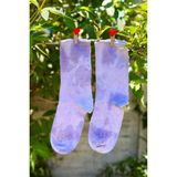 Lou Socks Unisex Lila Batik Desenli Soket Çorap - 36 - 44
