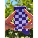 Lou Socks Unisex Mor Dama Desenli Renkli Soket Çorap - 36 - 44