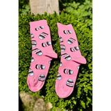 Lou Socks Unisex Pembe Nutella Tasarım Soket Çorap - 35 - 40