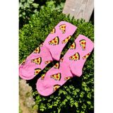 Lou Socks Unisex Pembe Pizza Dilim Desenli Renkli Soket Çorap - 36 - 44