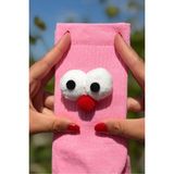 Lou Socks Unisex Pembe Pörtlek Gözlü Eğlenceli Soket Çorap - 35 - 40