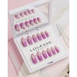 Louesse Beauty Louésse Berry Mist Takma Tırnak 12’li Pembe Mor Geçişli Fresh Nail Set - Çok Renkli