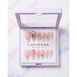 Louesse Beauty Louésse Crystal Kiss Takma Tırnak 12’li Pembe French Kalp Taş Detaylı Zarif Nail Set - Çok Renkli